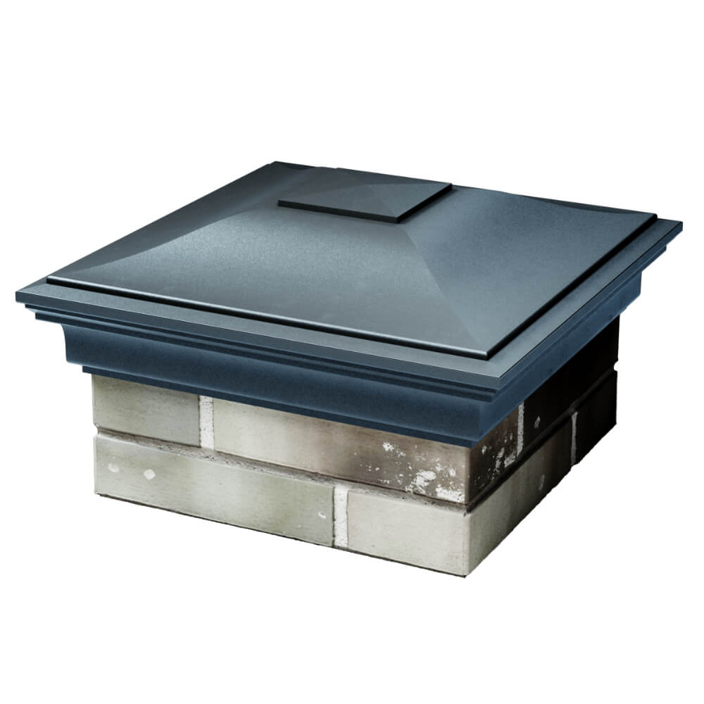 Колпак Zking Монблан Серый на столб 1.5х1.5 кирпича (385х385мм)