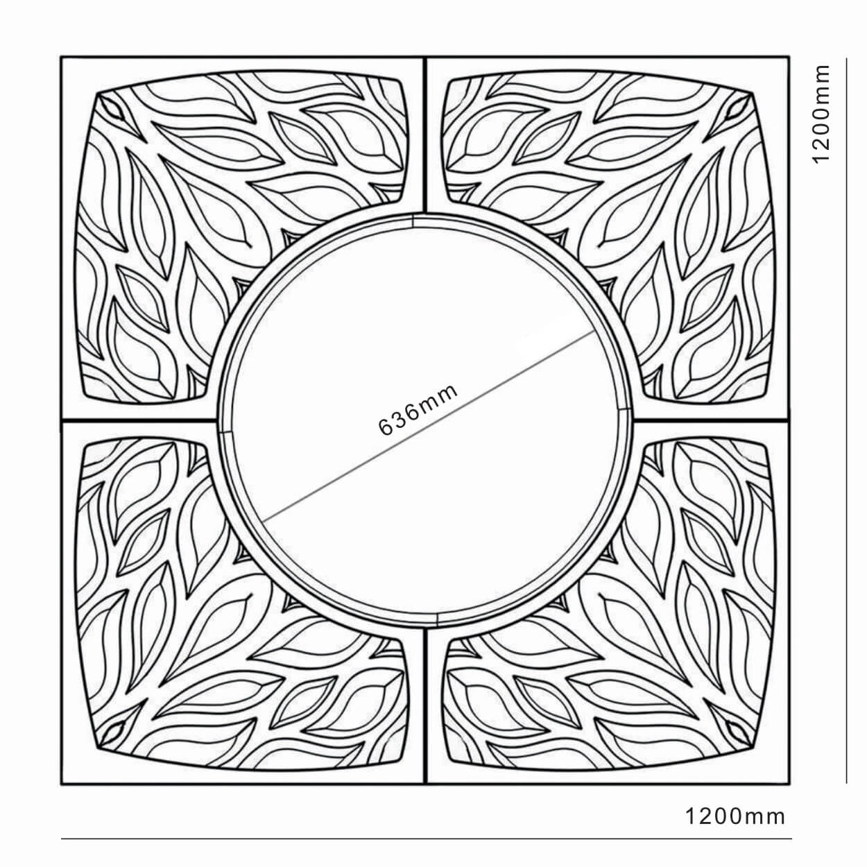 Приствольная решетка для дерева ZKING CRUST 1.2х1.2м Черная в Нижневартовске фото