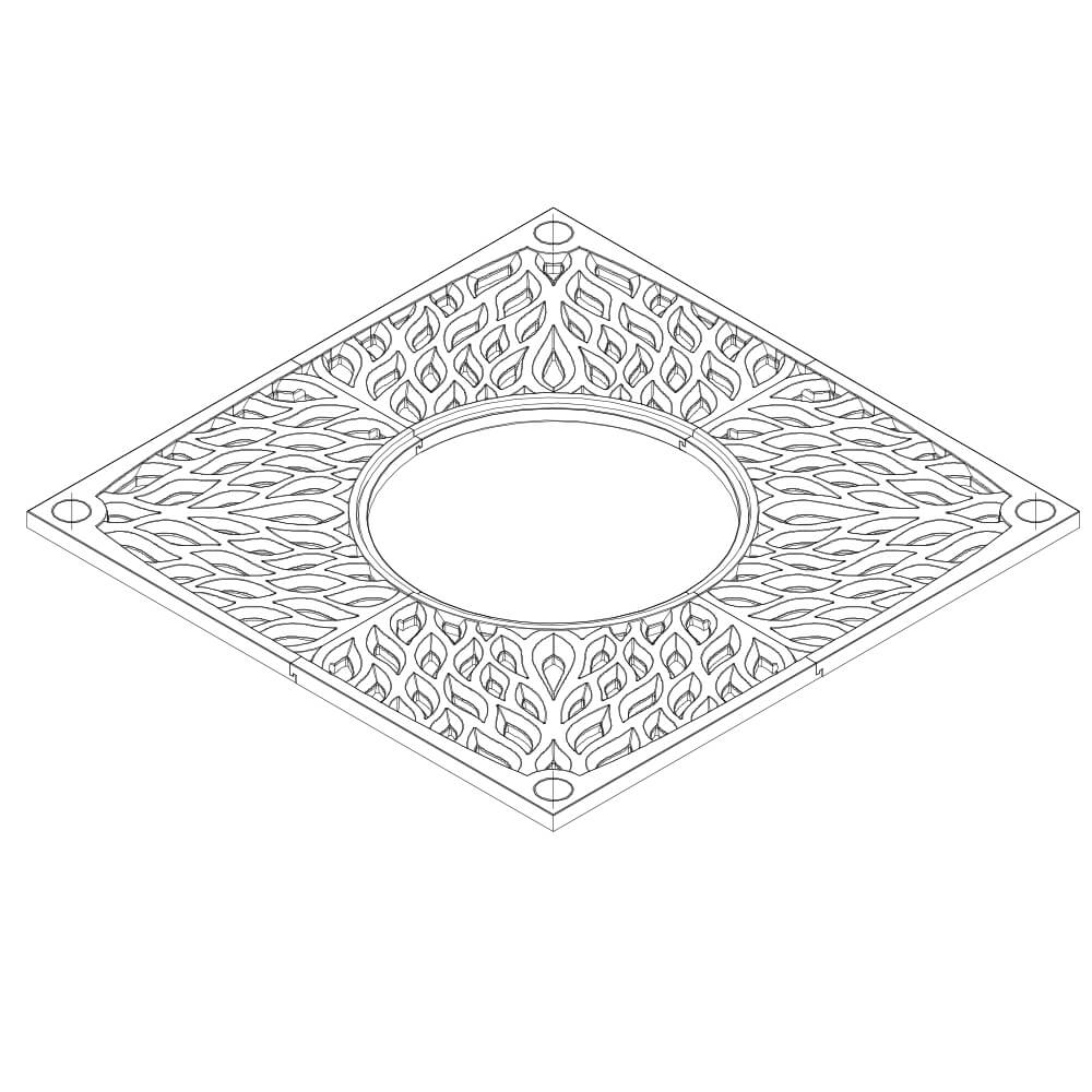 Приствольная решетка для дерева ZKING CRUST 2х2м Черная в Нижневартовске фото