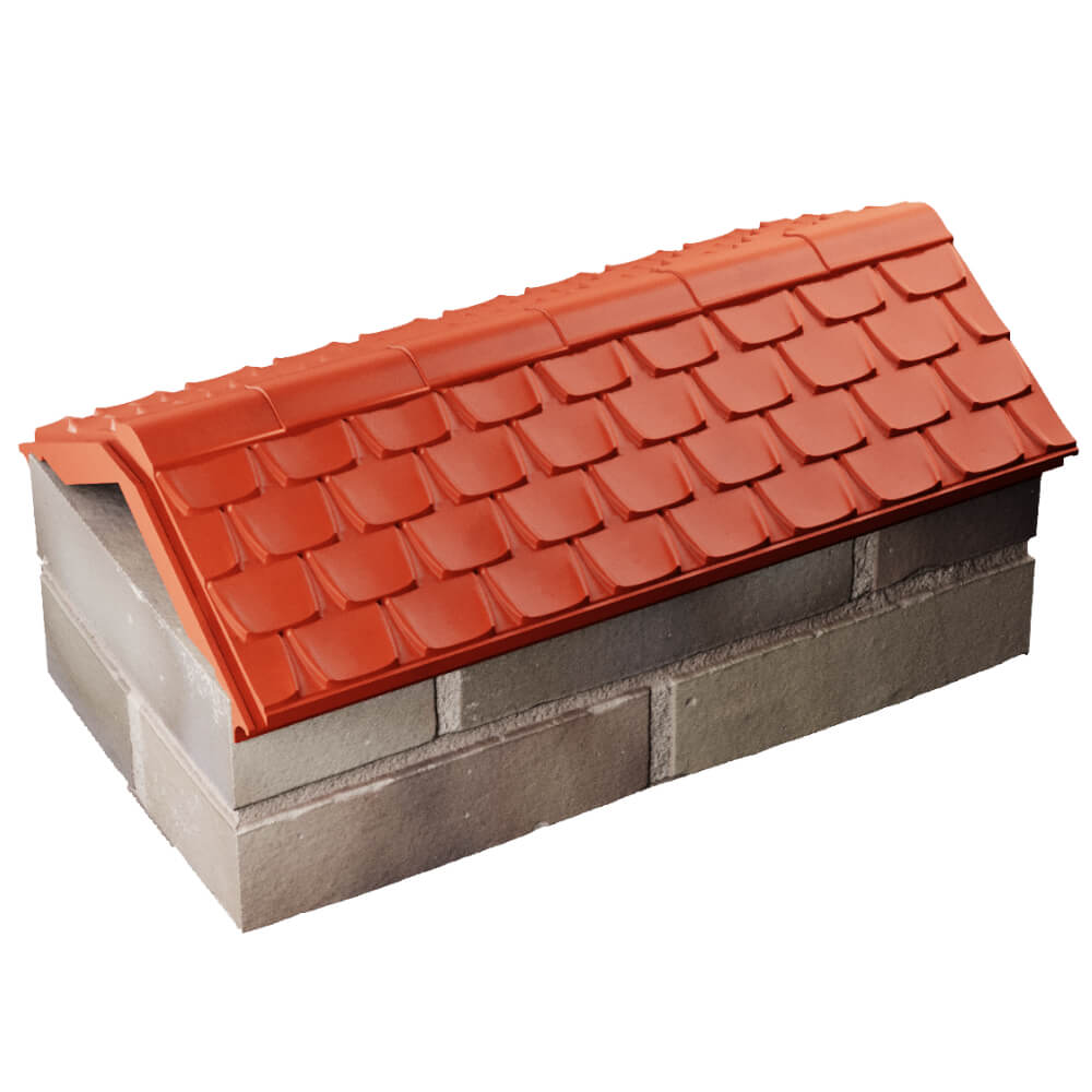 Парапет Zking Эльбрус Красный с посадкой на 1 кирпич (255мм) в Нижневартовске фото