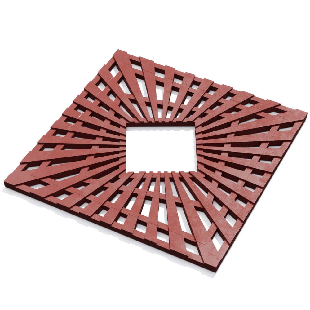 Приствольная решетка для дерева ZKING ATMOSPHERE 1.2х1.2м Красная в Нижневартовске фото