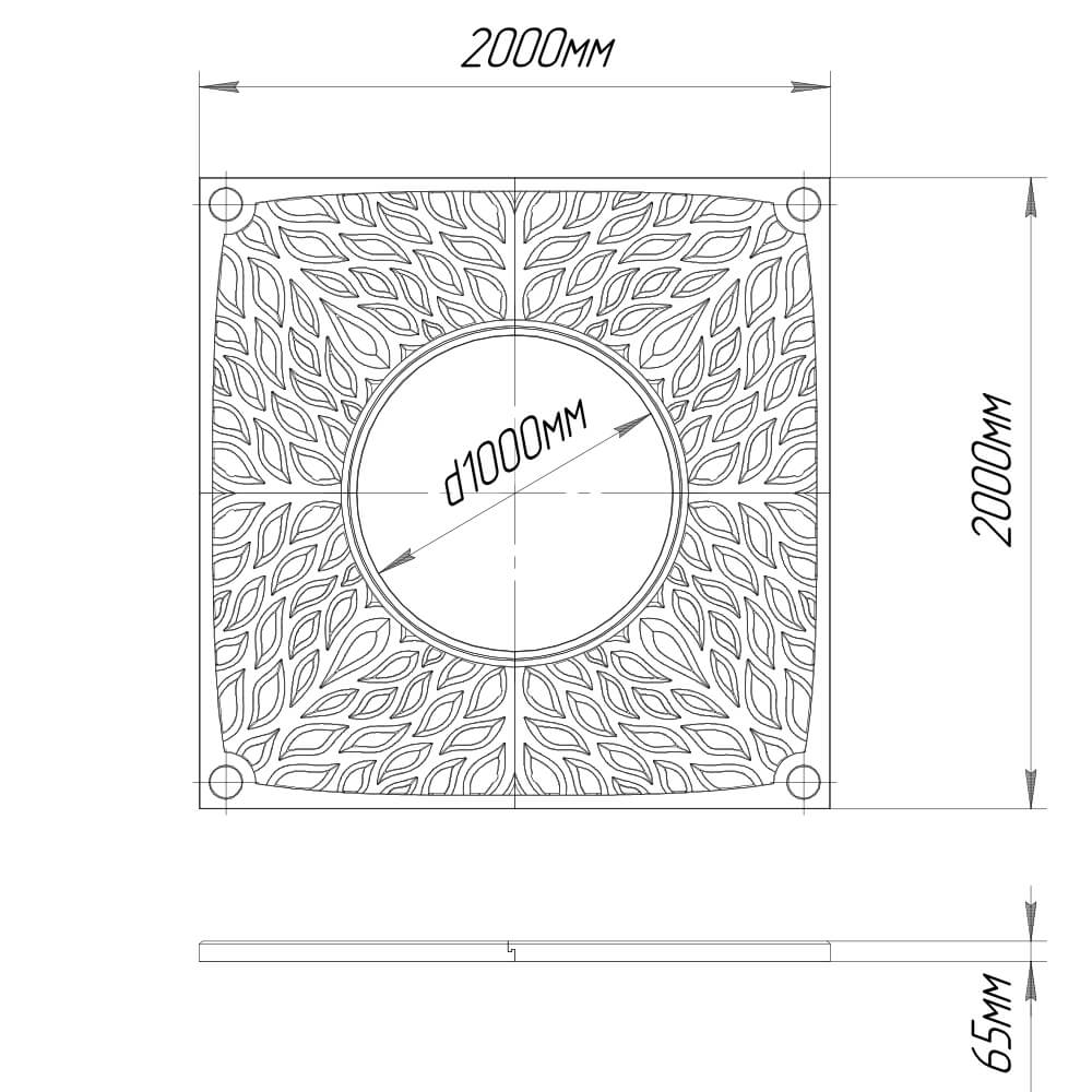 Приствольная решетка для дерева ZKING CRUST 2х2м Черная в Нижневартовске фото