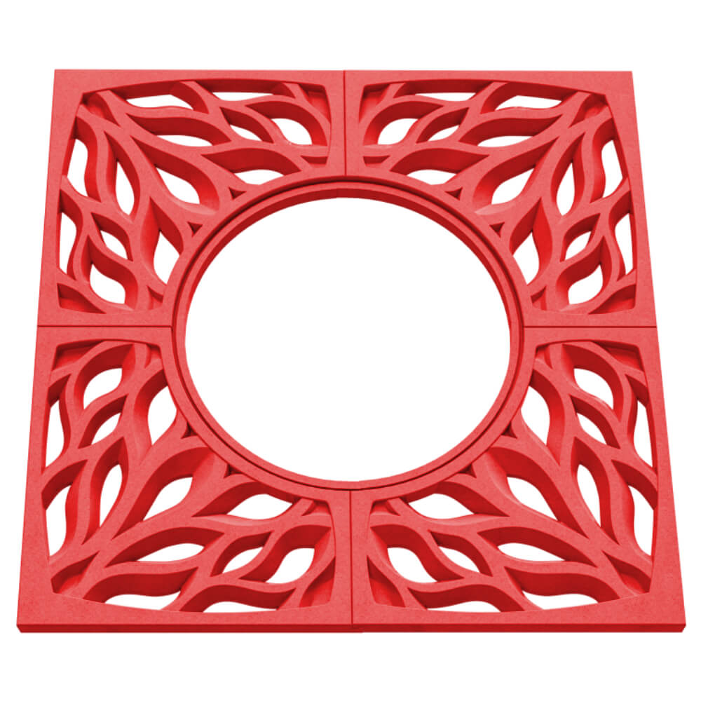 Приствольная решетка для дерева ZKING CRUST 1.2х1.2м Красная в Нижневартовске фото