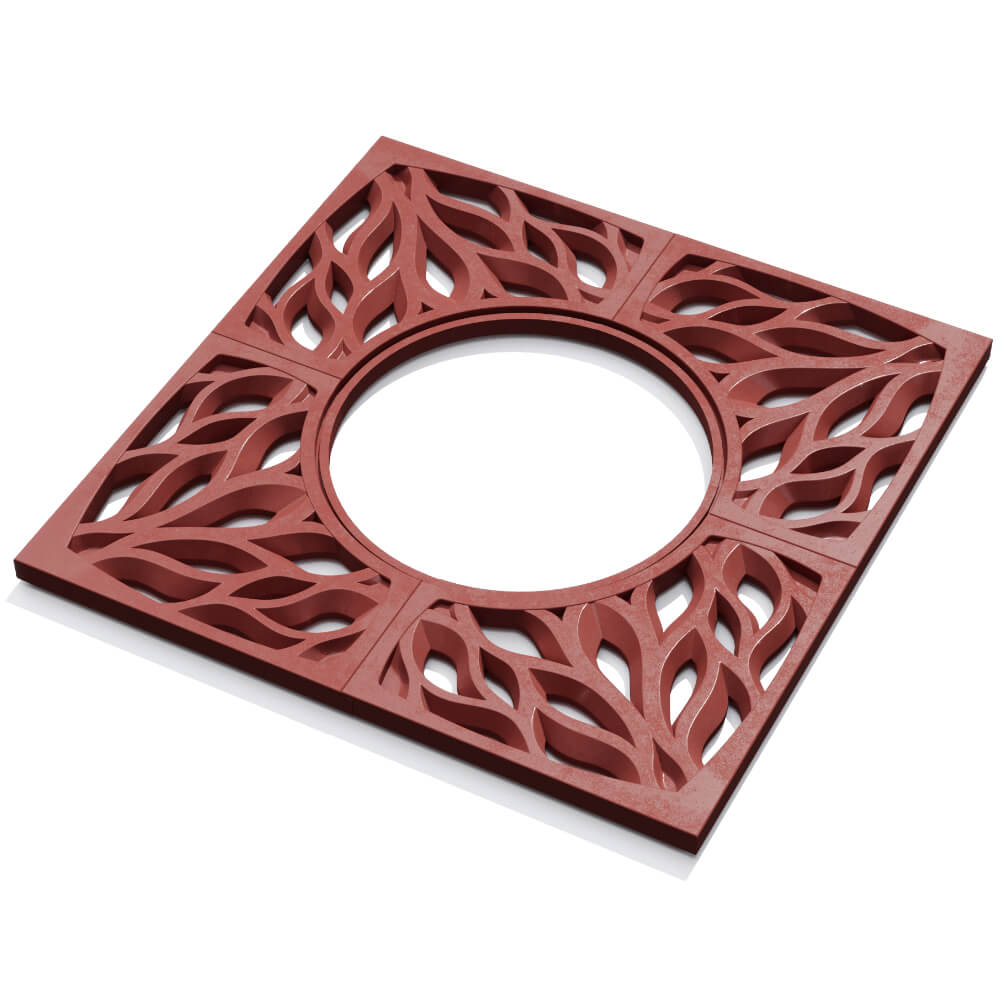 Приствольная решетка для дерева ZKING CRUST 1.2х1.2м Красная в Нижневартовске фото