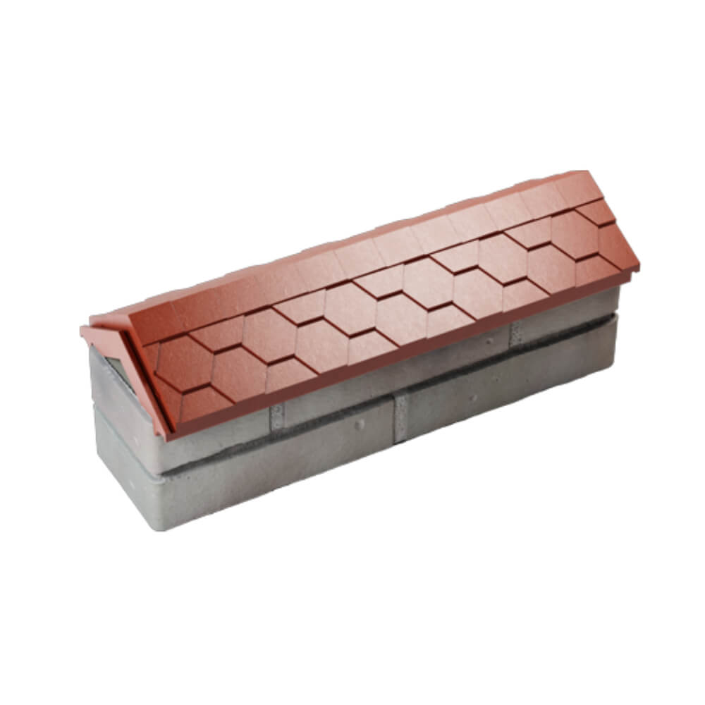 Парапет Zking Эверест Красный с посадкой на 0.5 кирпича (130мм)