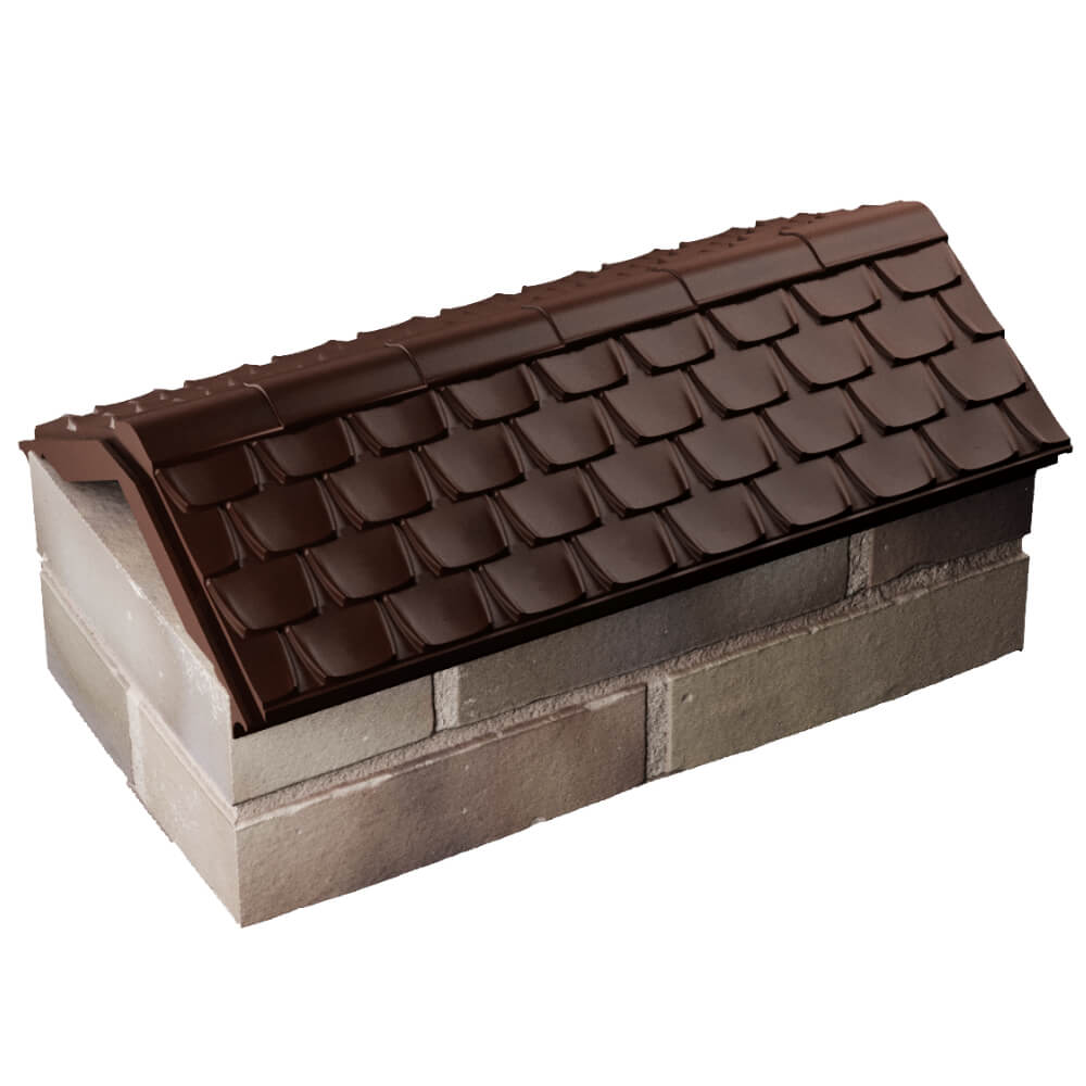 Парапет Zking Эльбрус Коричневый с посадкой на 1 кирпич (255мм) в Нижневартовске фото