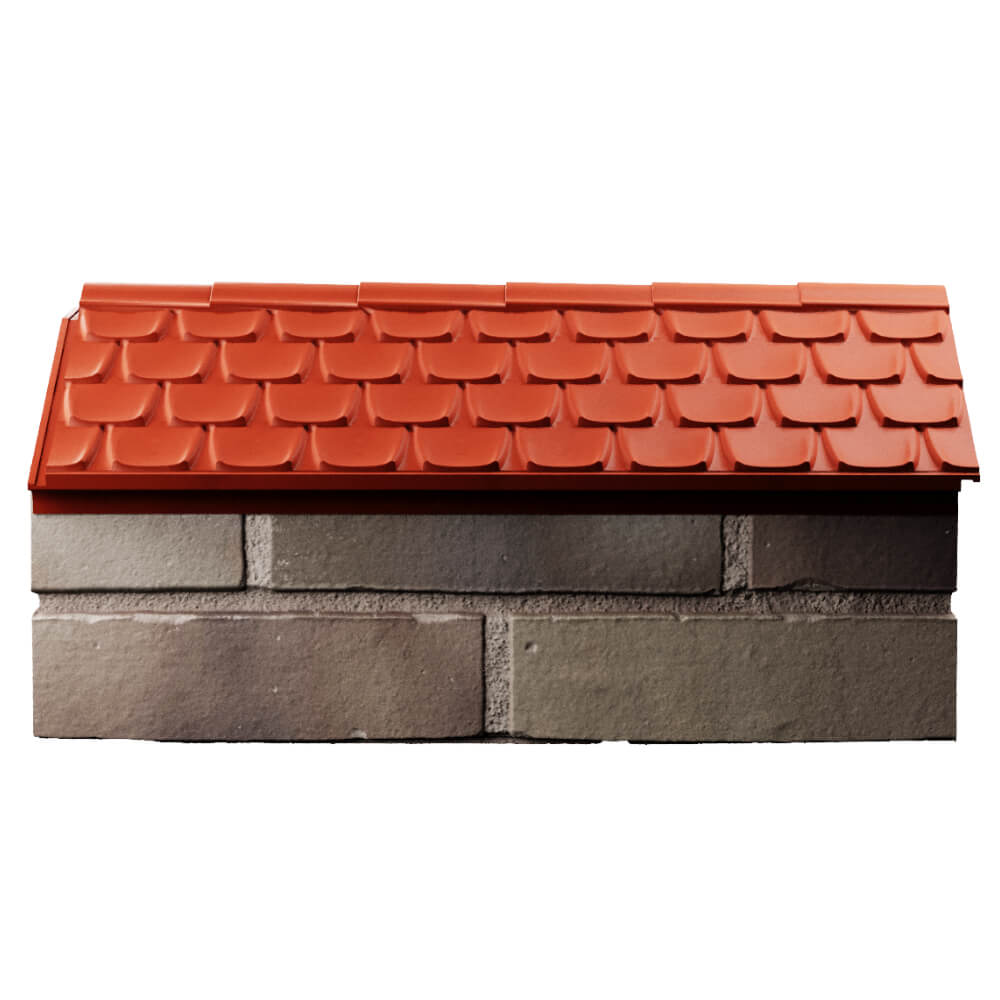 Парапет Zking Эльбрус Красный с посадкой на 1 кирпич (255мм) в Нижневартовске фото
