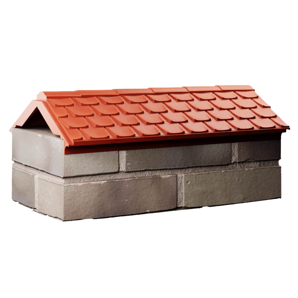 Парапет Zking Эльбрус Красный с посадкой на 1 кирпич (255мм) Нижневартовск фото