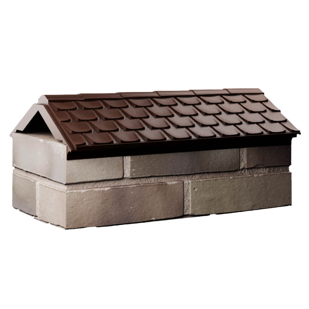 Парапет Zking Эльбрус Коричневый с посадкой на 1 кирпич (255мм) Нижневартовск фото
